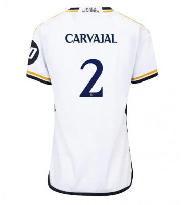 Real Madrid Daniel Carvajal #2 Primera Equipación Mujer 2023-24 Manga Corta